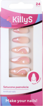 KILLYS Salon Results ,sztuczne paznokcie, Pink Waves,przód