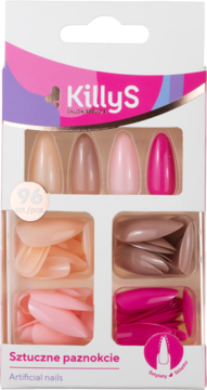 KILLYS Salon Results ,sztuczne paznokcie, Pink Stiletto,przód