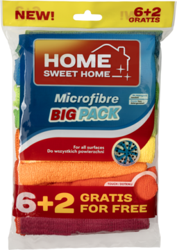 HOME SWEET HOME ,ściereczki uniwersalne z mikrofibry,przód