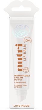 FACEBOOM Nutri ,balsam do ust, rozświetlający, Cinnamom Roll,przód