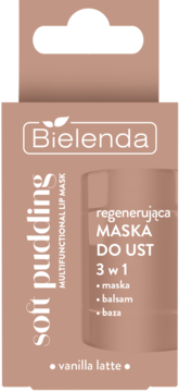 BIELENDA Soft Pudding ,maska do ust, Vanilla Latte,przód