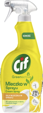 CIF Greenactive ,mleczko do czyszczenia w sprayu, Lemon,przód