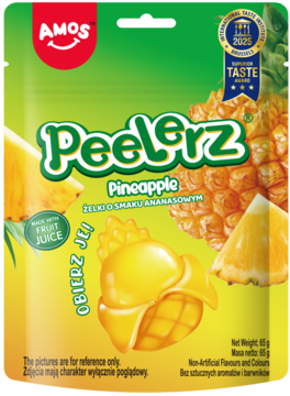 AMOS PEELERZ ,żelki o smaku ananasowym,przód