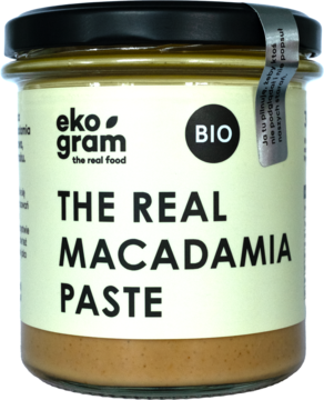 EKOGRAM BIO ,pasta z orzechów makadamia, płynna, organiczna,przód