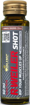 OLIMP SPORT NUTRITION R-Weiler Shot ,napój energetyzujący, suplement diety, o smaku Raging cola,przód