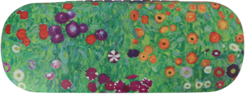 Poziomy obraz łąki z intensywnie kolorowymi kwiatami: czerwonymi, fioletowymi, pomarańczowymi, białymi na zielonym tle.