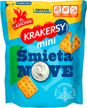 LORENZ LAJKONIK ,mini krakersy, Śmietanove,przód