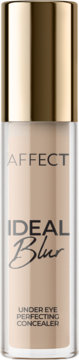 Affect Ideal Blur korektor pod oczy 1N w beżowej butelce ze złotą zakrętką, widok z przodu.
