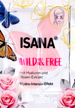 ISANA Wild&Free ,płatki pod oczy, hydrożelowe, Motylki,przód