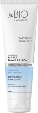BEBIO COSMETICS Baby Hair Complex Hydration & Volume,maska do włosów, nawilżenie i objętość,przód