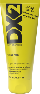 DX2 Young Men ,szampon do włosów dla mężczyzn, oczyszczająco-nawilżający,przód