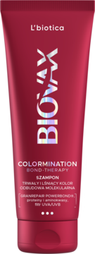 L'BIOTICA BIOVAX Colormination Bond-Therapy,szampon do włosów, obudowujący,przód