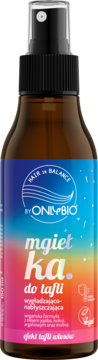 OnlyBio Hair in Balance mgiełka wygładzająca, nabłyszczająca do efektu tafli, w brązowej butelce.