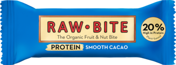 RAWBITE Protein ,baton proteinowy, owocowy z orzechami i kakao,przód