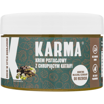 KARMA ,krem Pistacjowy z chrupiącym Kataifi,przód