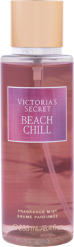 Victoria's Secret Beach Chill mgiełka zapachowa 250ml, różowa butelka z gradientową etykietą, widok z przodu.