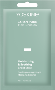 YOSKINE Japan Pure Rice Infusion,maska w płachcie, nawilżająco-łagodząca,przód
