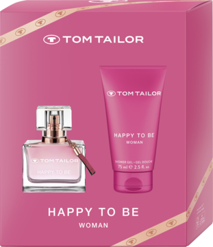 Różowy zestaw Tom Tailor Happy To Be Woman: woda perfumowana i żel pod prysznic w eleganckim pudełku.