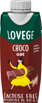 LOVEGE ,napój owsiany, czekoladowy,przód