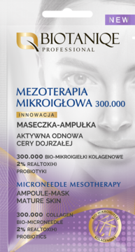 BIOTANIQE Professional ,maseczka-ampułka do twarzy, mezoterapia mikroigłowa 300.000,,przód