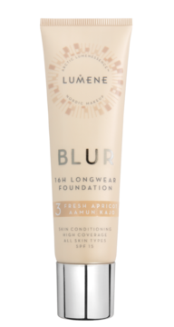 LUMENE Blur ,podkład do twarzy, długotrwały, 16H, SPF 15, nr 3 Fresh Apricot,przód