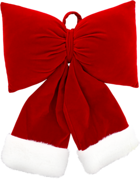 Kokarda wisząca Eloy, bordo aksamitna z białym futerkiem, front, wymiary 37x29 cm.