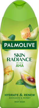 PALMOLIVE Skin Radiance ,żel pod prysznic z naturalnymi kwasami AHA, Awokado i Miód,przód