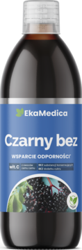 EKA MEDICA ,sok z czarnego bzu  z witaminą C, suplement diety,przód