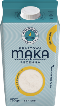 MŁYN MAZURKI ,mąka pszenna, kraftowa, typ 500,przód