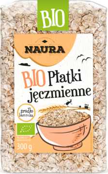NAURA ,płatki jęczmienne, Bio,,przód