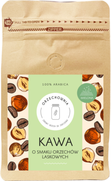 ORZECHOWNIA ,kawa mielona o smaku Orzechów Laskowych, 100% Arabica,przód