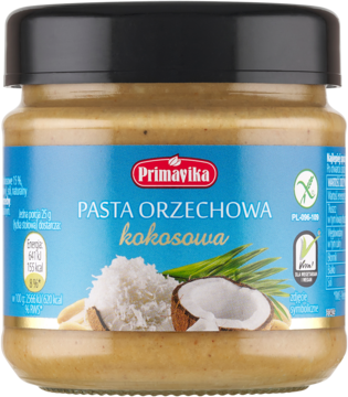 PRIMAVIKA ,pasta orzechowo-kokosowa,przód