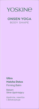 YOSKINE ONSEN YOGA Matcha Detox Firming Balm, fioletowe opakowanie, ujędrnia, nawilża i detoksykuje.
