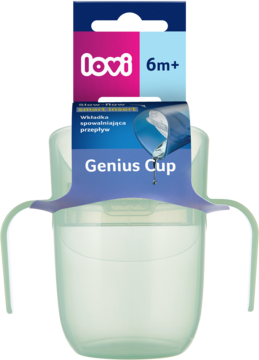 LOVI Genius ,kubek treningowy, 6m+, 150ml, Pistachio,przód