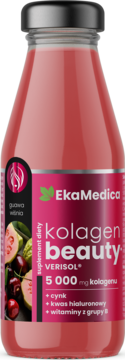 EKA MEDICA ,smoothie, kolagen beauty, Guawa i Wiśnia, suplement diety,przód