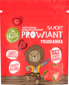 HELPA Suchy Prowiant ,owoce liofilizowane, Truskawka,przód