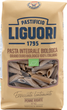 LIGUORI ,makaron pełnoziarnisty, Penne,przód