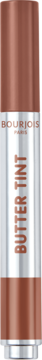 BOURJOIS Butter Tint nr 02 Honey Glacé, masełko do ust w błyszczącej, miedzianej tubce, ujęcie z przodu.
