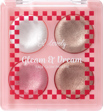 LOVELY Gleam & Dream ,paleta rozświetlaczy do twarzy i ciała,przód