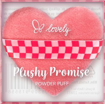 LOVELY Plushy Promise ,puszek do pudru, Serce,przód