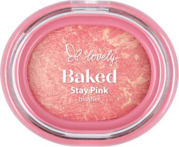 LOVELY Stay Pink ,róż do policzków, rozświetlający, wypiekany, nr 04 Yes Please.,przód