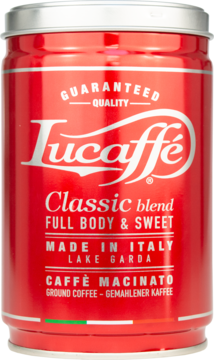 LUCAFFÉ Classic ,kawa mielona, palona,przód