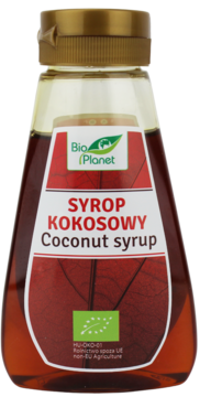 BIO PLANET ,syrop kokosowy, ekologiczny,przód