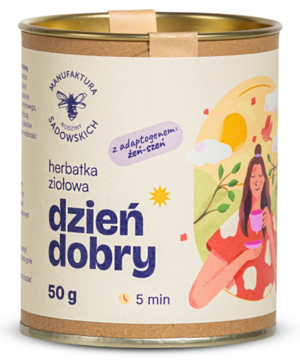 MANUFAKTURA RODZINY SADOWSKICH ,herbatka ziołowa, Dzień Dobry,przód