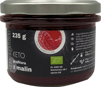 GRAJFKA Keto ,konfitura z Malin,przód