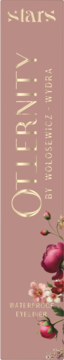 Stars Otternity wodoodporny eyeliner Ruby Burgundy. Pionowe opakowanie w pudrowym różu ze złotym tekstem i kwiatami.