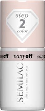 SEMILAC Easy Off ,lakier do paznokci, LED, nr L12 Almond Milk,przód