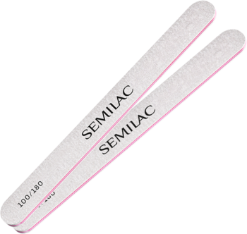 SEMILAC ,pilniki do paznokci, dwustronne, proste, 100/180, dwupak,kompozycja-2