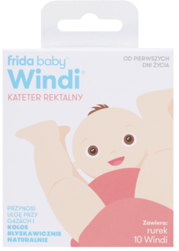 FRIDA BABY Windi ,kateter rektalny, przynosi ulgę przy gazach i kolce, od 1. dnia życia,przód