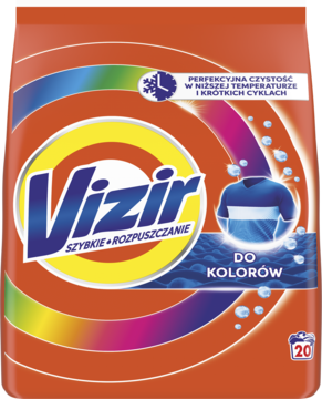 VIZIR ,proszek do prania tkanin kolorowych,przód